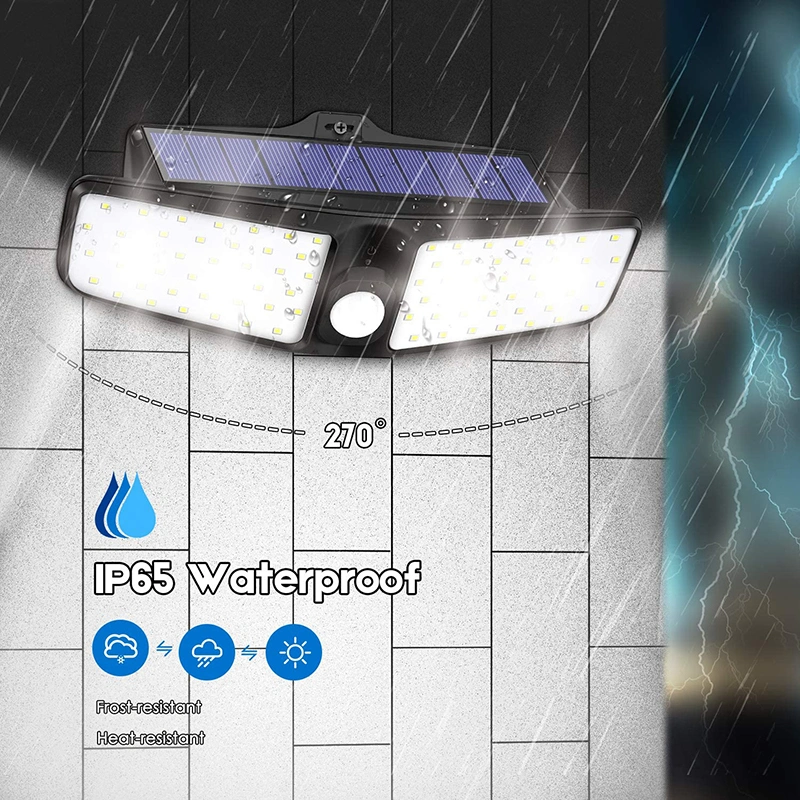 Ipx4 Solar Plastic OEM SMD LED IR Snesor Wall Light