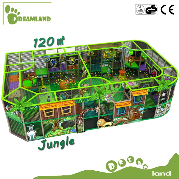 Indoor Tampoline Kids Play Equipment Forest Children Indoor Playground with Slide Interactive Indoor Playground Amusement Park