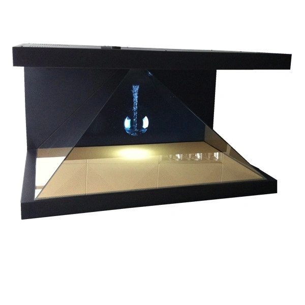 22&quot; Hologram Pyramid Display Showcase, Holographic Display 3 Sides 3D Advertising Show Box