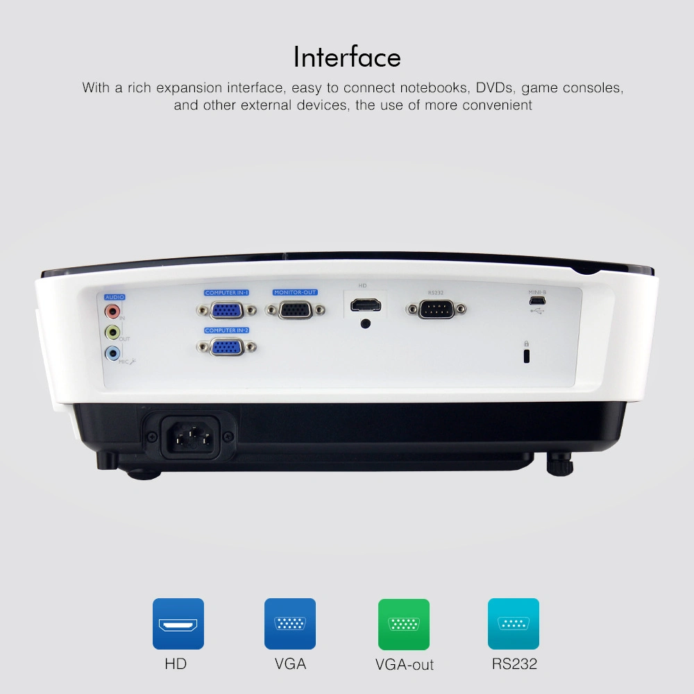Oway P280 Short Throw Projector for Business Conference &amp; Wall Interactive Games
