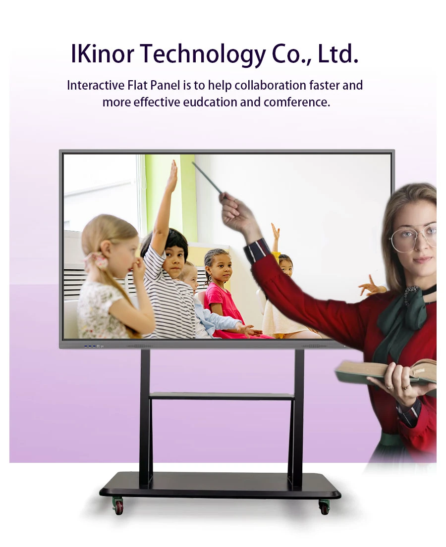 Education Teaching Android 11 Infrared Touch Screen All in One Wall Mounted Interactive Flat Panel 75 Inch
