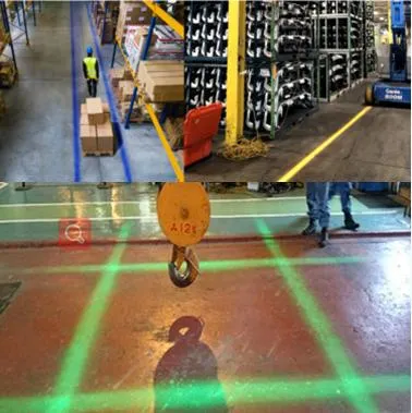 10V 60V Industrial LED Line Light Floor Marking Projector 108W for Pedestrian Safety