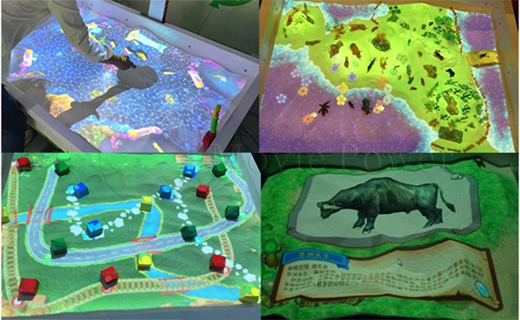 Indoor Games Interactive System Kids Ar Interactive Projection Sand Box