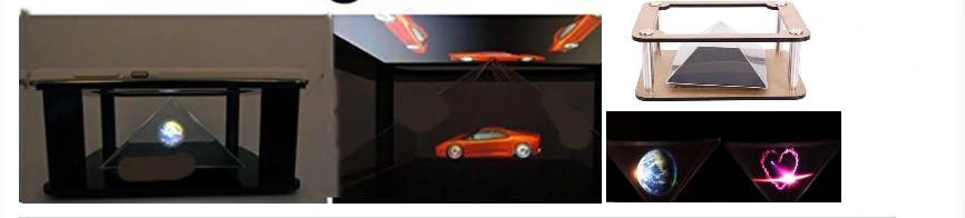 15&quot;-86 Inch 180/270 Degrees, Pyramid 3D Holographic Display, 3D Hologram Display for Advertising with WiFi 4G Cloud Management