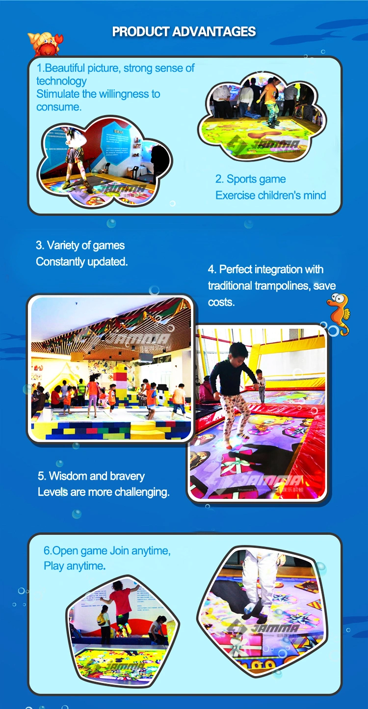Ar Trampoline Floor Interactive Projection Games Kids Children&prime; S Park Ball Pool Soft Playground