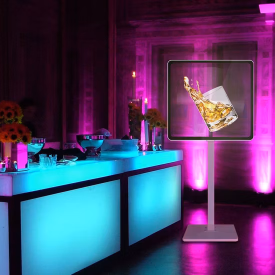 LED Holographic Display 3D Hologram Fan with Stand Protection Cover