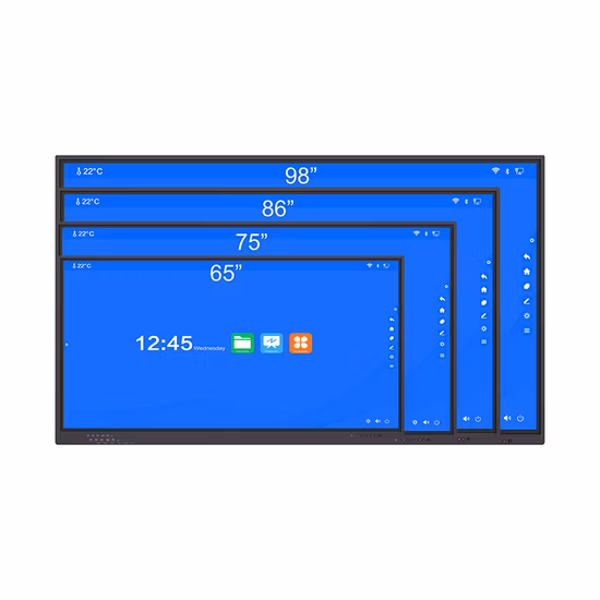 Education Teaching Android 11 Infrared Touch Screen All in One Wall Mounted Interactive Flat Panel 75 Inch
