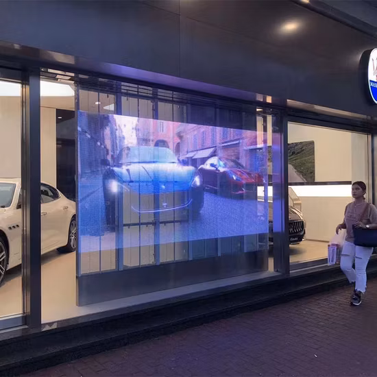 Transparent Screen 3D Stage Intelligent Full Color Interactive LED Glass Display Wall