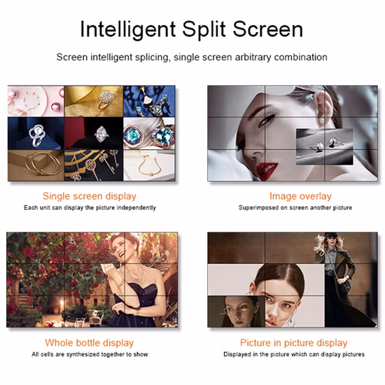 Wall Mount Splicing Screen 3.5mm Bezel 46 49 55 Inch HD Interactive LCD Video Wall